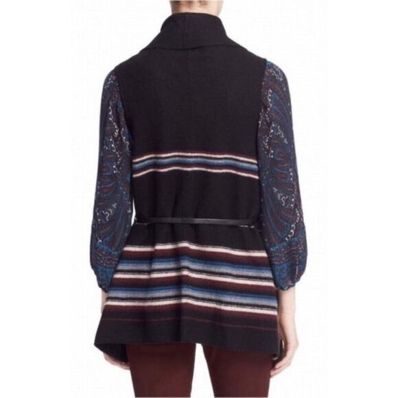 Joie Ligiere wool striped long drape vest - Picture 3 of 11